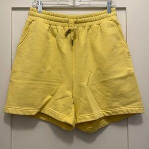 Sweaty Betty Yellow Cotton Shorts - Size Large